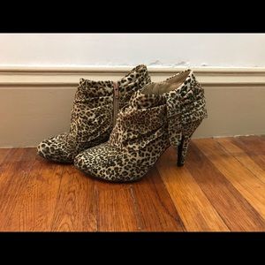 Forever21 Cheetah Print Heeled Booties